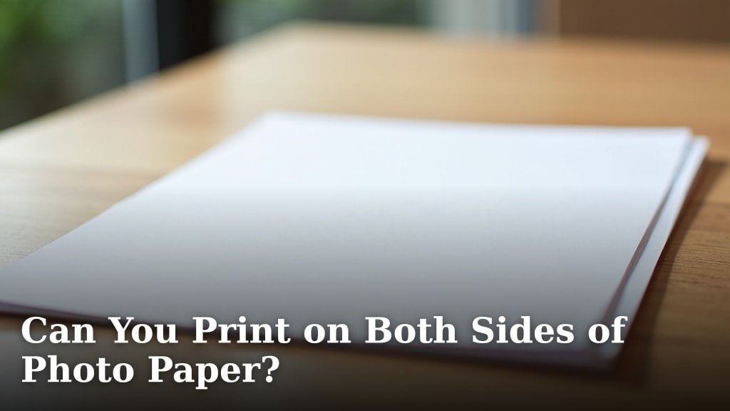 Can You Print on Both Sides of Photo Paper?