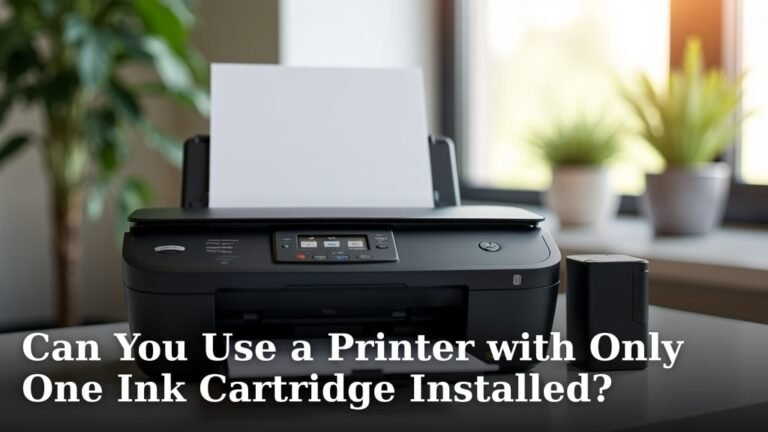 Can You Use a Printer with Only One Ink Cartridge Installed?