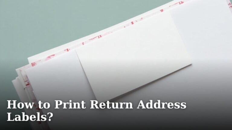 How to Print Return Address Labels?
