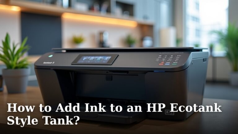 How to Add Ink to an HP Ecotank Style Tank?