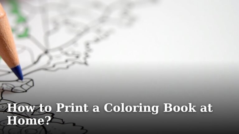 How to Print a Coloring Book at Home?