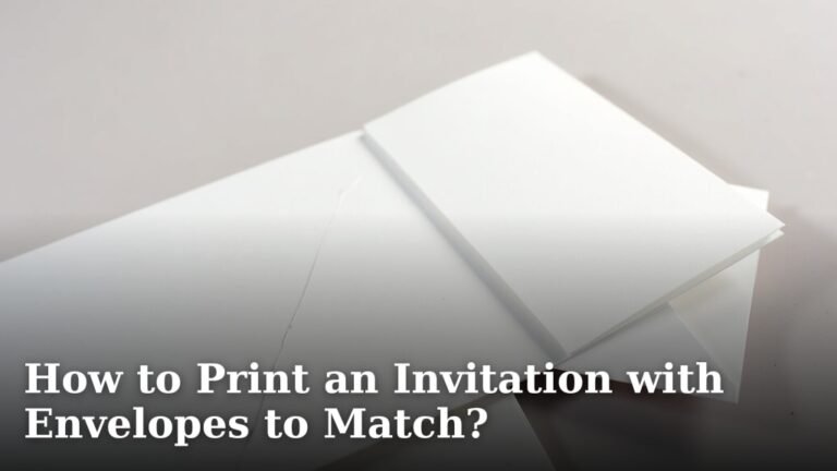 How to Print an Invitation with Envelopes to Match?