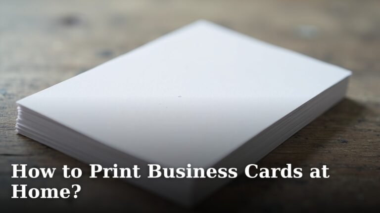 How to Print Business Cards at Home?