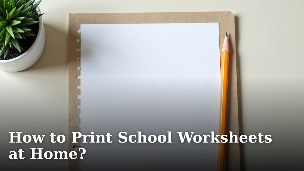 How to Print School Worksheets at Home?