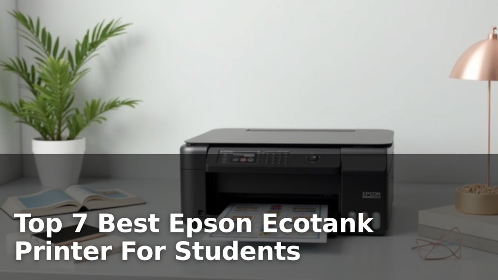 Top 7 Best Epson Ecotank Printer For Students