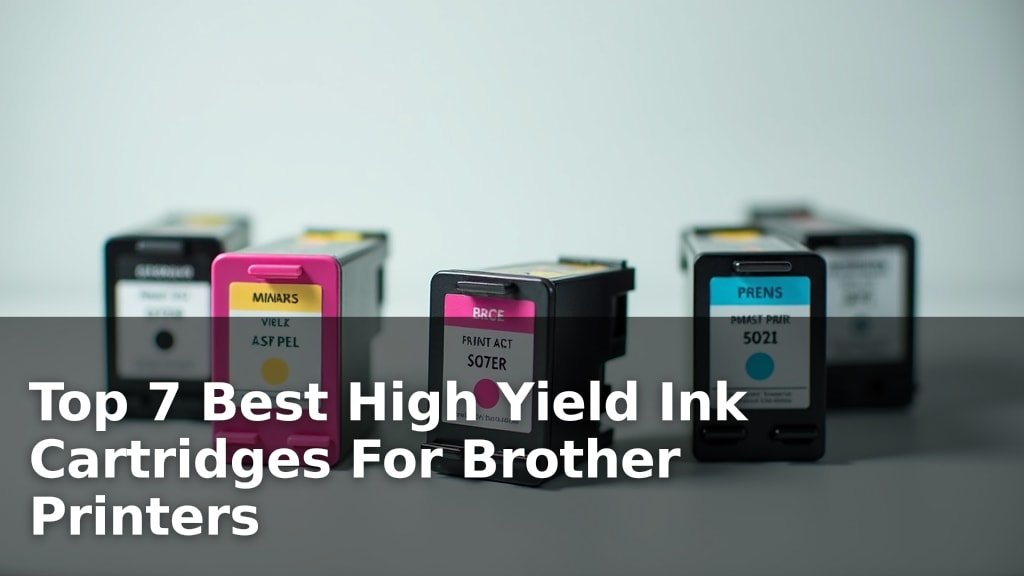 Top 7 Best High Yield Ink Cartridges For Brother Printers